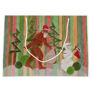 Santa Squatch Large Gift Bag