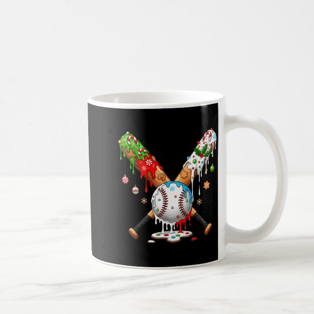 Santa Srts Design For Men Boys Christmas Baseball  Coffee Mug (Right)