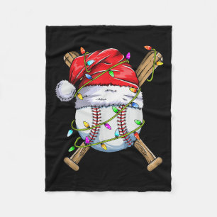 Santa Srts Design For Men Boys Christmas Baseball Fleece Blanket