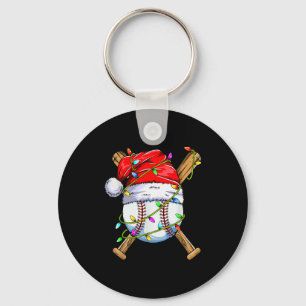 Santa Srts Design For Men Boys Christmas Baseball  Key Ring