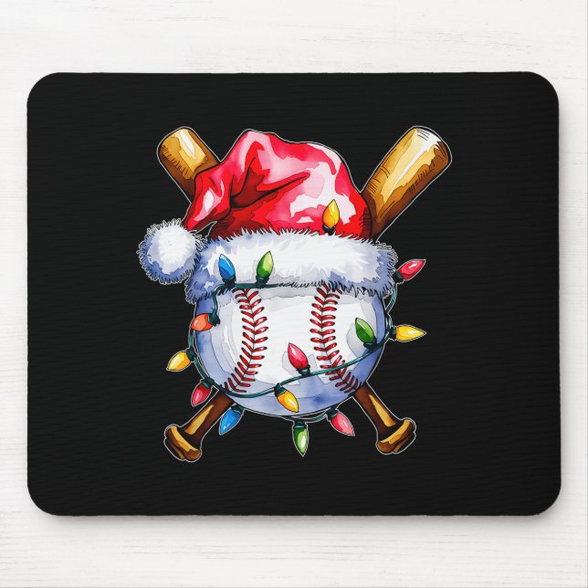 Santa Srts Design For Men Boys Christmas Baseball  Mouse Pad (Front)