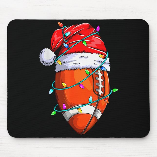 Santa Srts Design For Men Boys Christmas Football  Mouse Pad (Front)