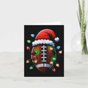 Santa Srts Design For Men Boys Football Player Chr Card