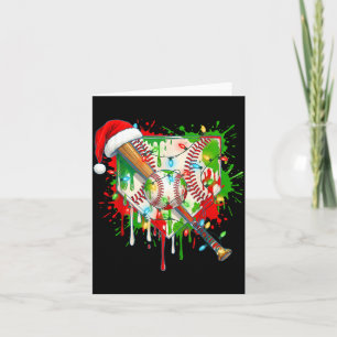 Santa Srts Ice Baseball Christmas Xmas Pajama Kid  Card