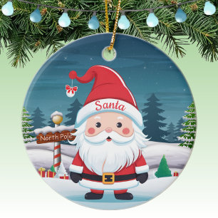 Santa, St Nicholas Kris Kringle Father Xmas 🎄🎅🏼 Ceramic Ornament