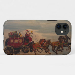 Santa Stage Coach, original by Gary Poling iPhone 11 Case