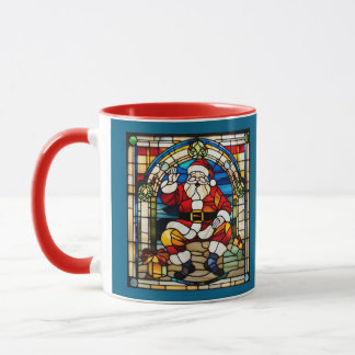 Santa Stained Glass Mug