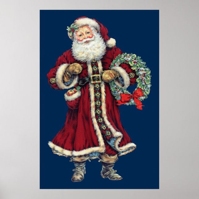 santa standing vintage poster (Front)