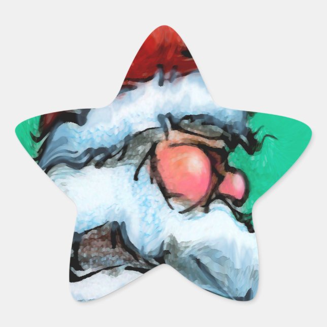Santa Star Sticker (Front)