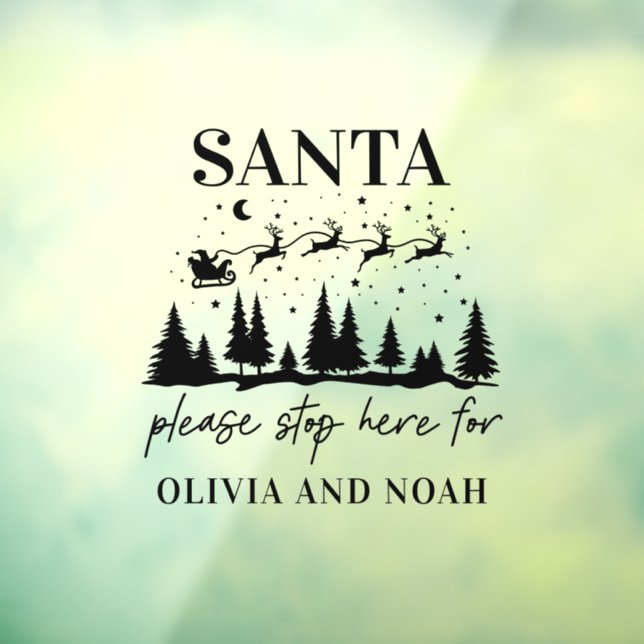 Santa stop here personalised Christmas modern Wind (Sheet 3)