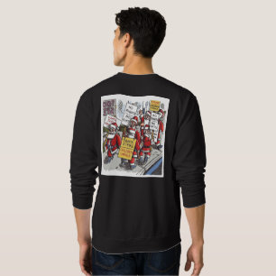 Santa Strike black sweatshirt back