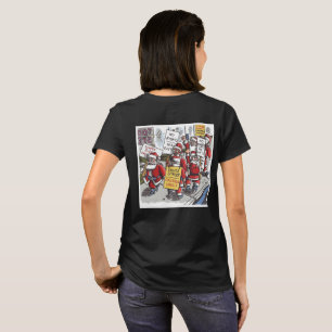 Santa Strike women black T-shirt back