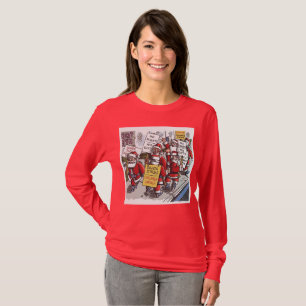 Santa Strike women red long sleeve shirt