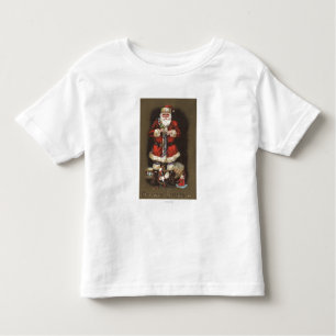 Santa Stuffing Stocking with Nutcracker Toddler T-Shirt
