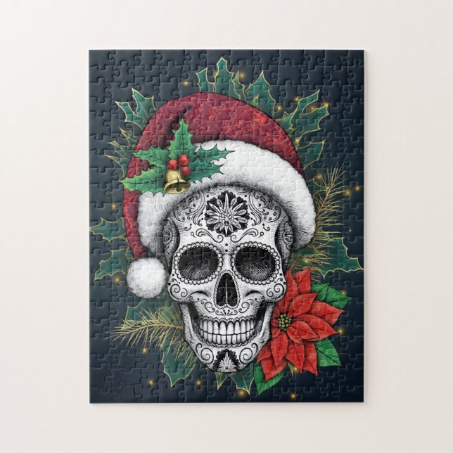 Santa Sugar Skull Jigsaw Puzzle (Vertical)