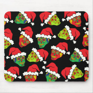 Santa Sugar Skulls Mouse Pad