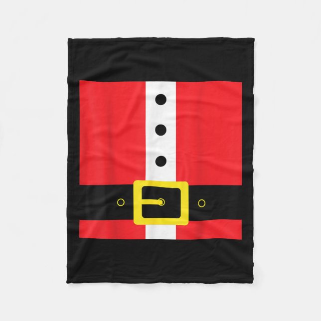 Santa Suit Christmas Funny Cute  Fleece Blanket (Front)