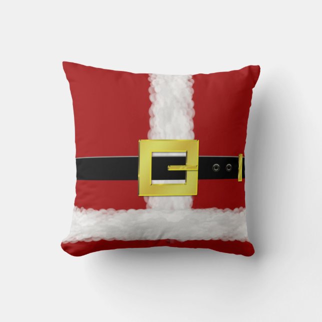 Santa Suit Christmas Pillow (Front)