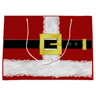 Santa Suit Gift Bag - Large, Glossy