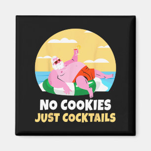 Santa Summer Christmas In July Xmas Tail Beach Gif Magnet
