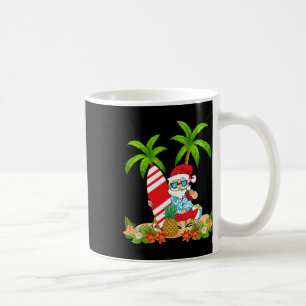 Santa Summer Surfing Christmas In July Beach Vacat Coffee Mug