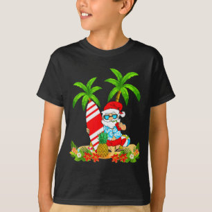 Santa Summer Surfing Christmas In July Beach Vacat T-Shirt