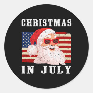 Santa Sungles Usa - Men's Women's Children's Chris Classic Round Sticker