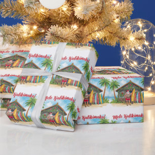 Santa Surf Shack Hawaii – “Mele Kalikimaka!” Wrapping Paper