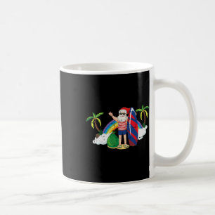 Santa Surfing Christmas In July Summer Tropical Be Coffee Mug