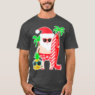 Santa Surfing Hawaiian Gift  for Christmas Trip T-Shirt