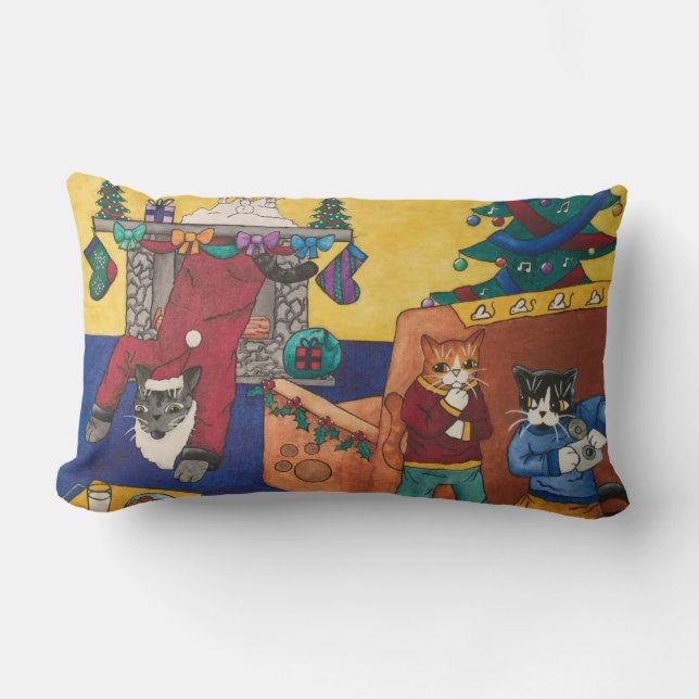 Santa Surprise Lumbar Cushion (Front)