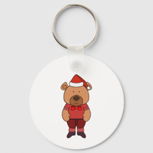 Santa sweet bear key ring