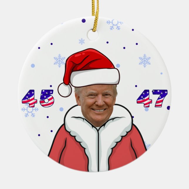 Santa T 45-47 Christmas Ornament (Front)