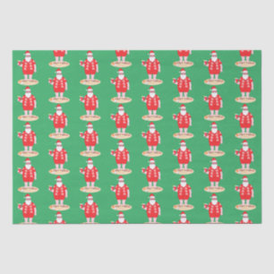 Santa Takes a Beach Day Wrapping Paper