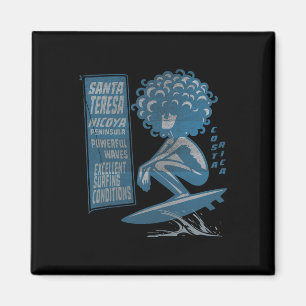 Santa Teresa, Costa Rica Surf Vintage Magnet