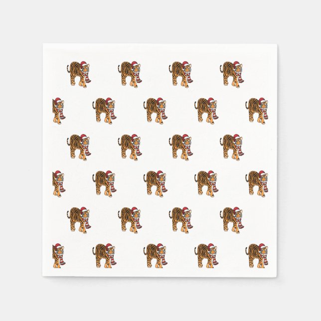 Santa Tiger Napkin (Front)