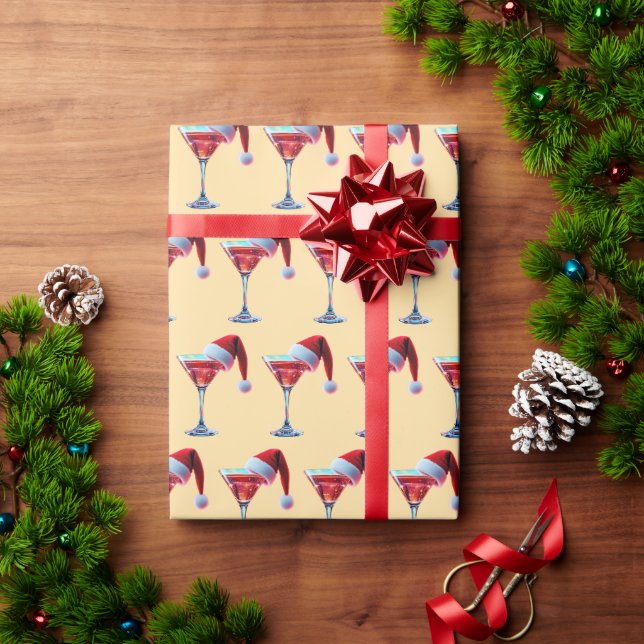 Santa-Tini Wrapping Paper (Holiday Gift)