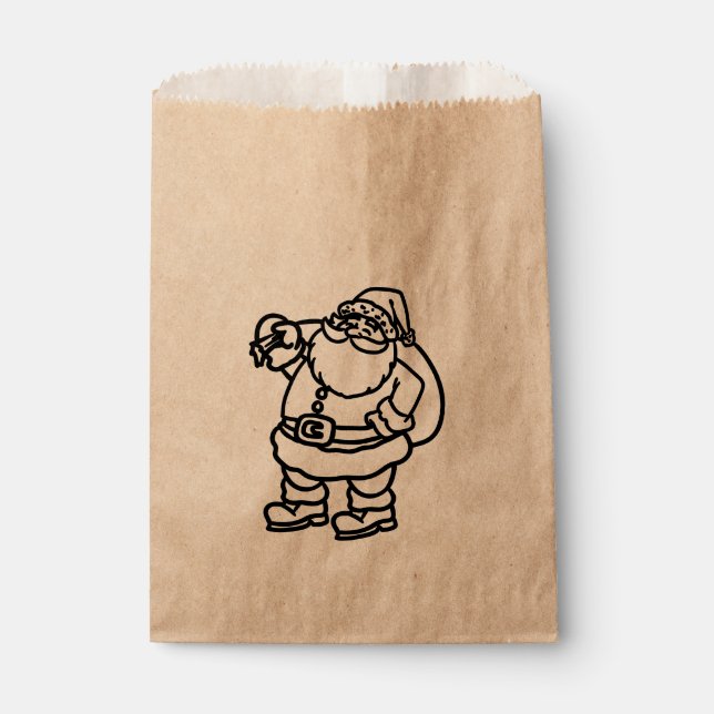 Santa Toy Sack Christmas Holiday Favour Treat Favour Bag (Front)