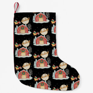 Santa Tractor Farm Farmer Christmas Farming Xmas Small Christmas Stocking