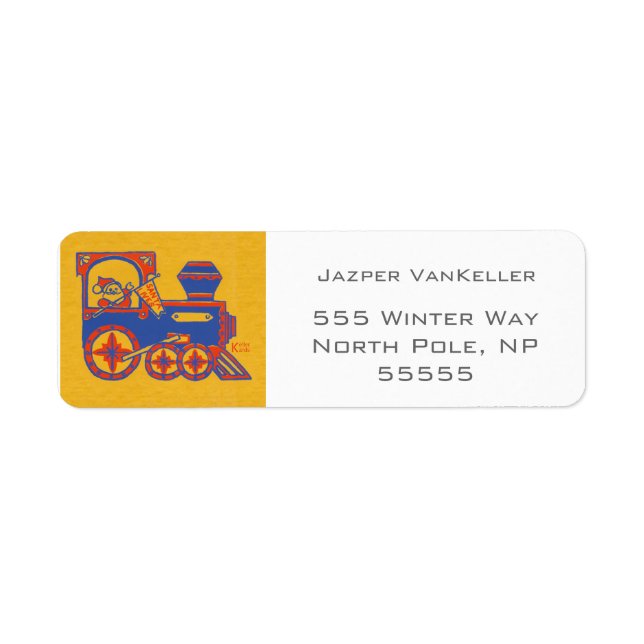Santa Train Return Address Label (Front)