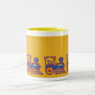 Santa Train Two-Tone Coffee Mug