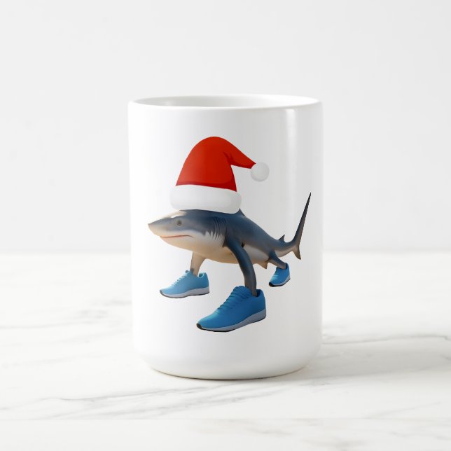 Santa Tralalero Tralala –Shark in Santa Hat Coffee Mug (Center)
