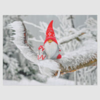 santa tree gnome tissue paper