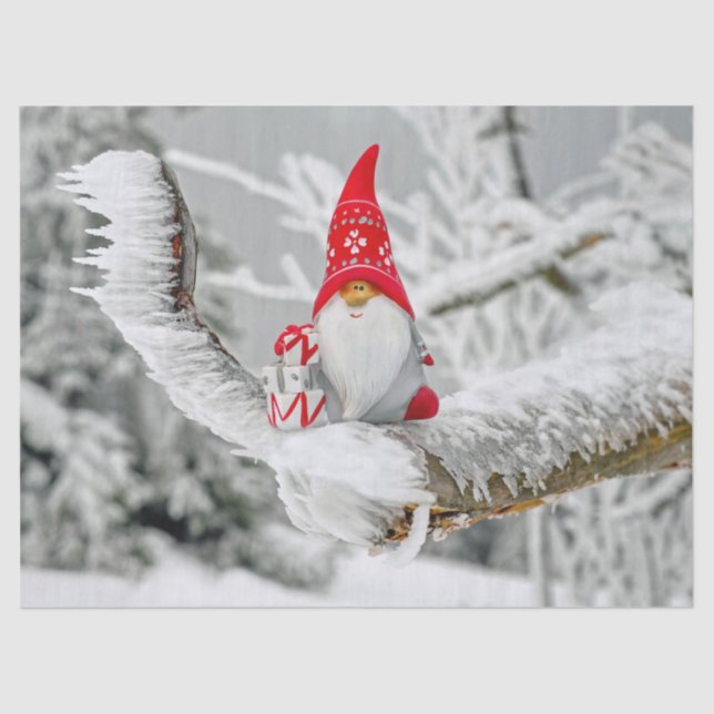 santa tree gnome tissue paper (Front)