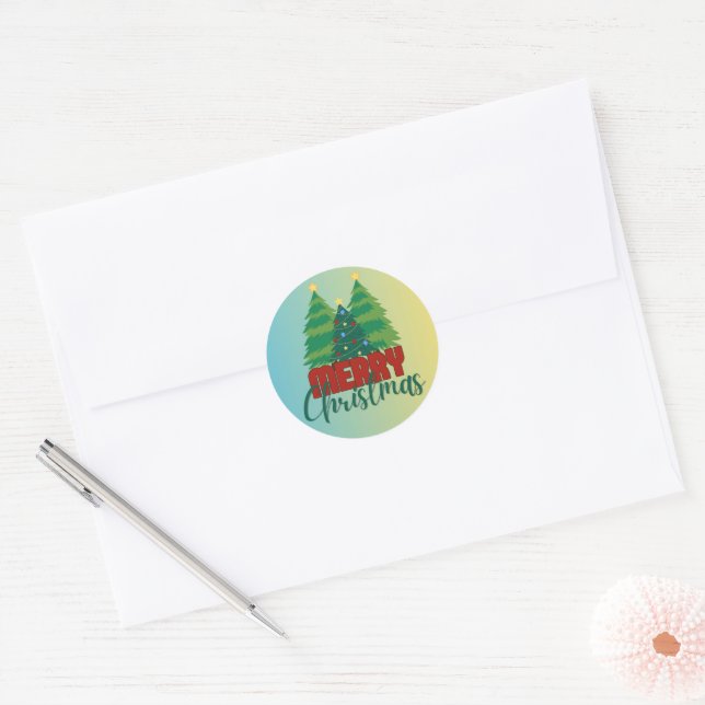 Santa & Tree Magic – Christmas Stickers & Invites (Envelope)