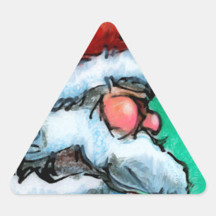 Santa Triangle Sticker