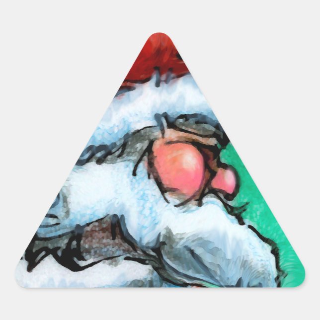 Santa Triangle Sticker (Front)