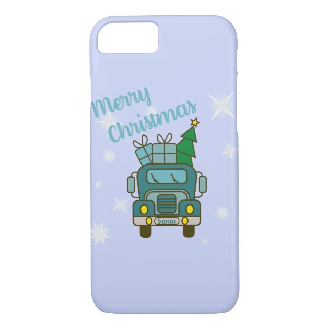 Santa truck front view Merry Christmas Case-Mate iPhone Case (Back)