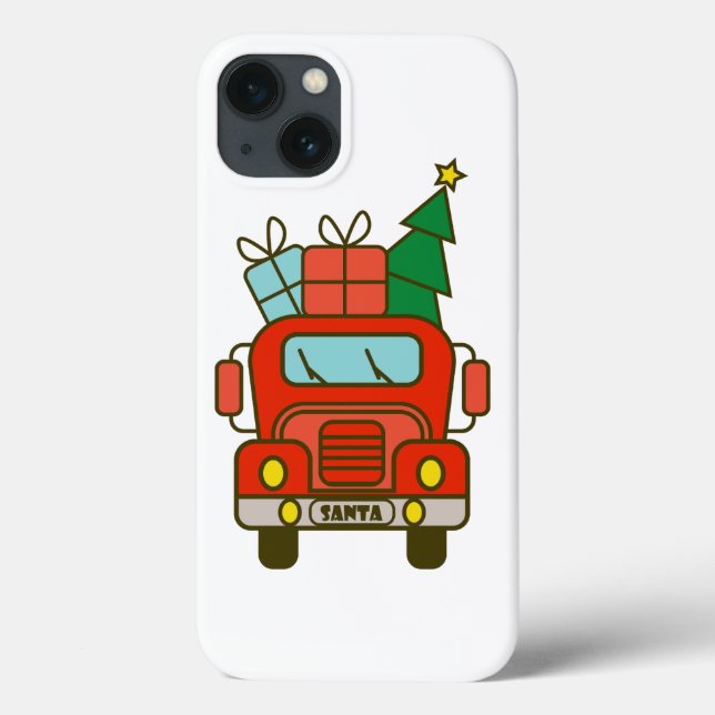 Santa truck front view Merry Christmas Case-Mate iPhone Case (Back)