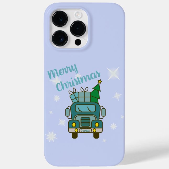 Santa truck front view Merry Christmas Case-Mate iPhone Case (Back)